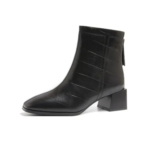 PIERCE GENTRY Ankle Boots Women's Black/Beige