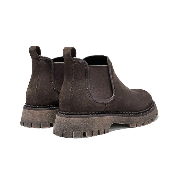 Hautton Jeans Chelsea Boots Men's Coffee-4