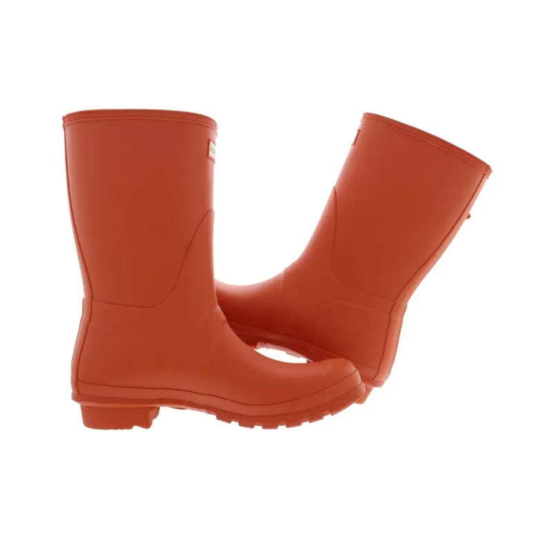 HUNTER Original Short Abrasion Resistant Cushioning Rain Boots Women's Red-2