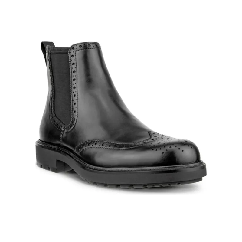 Ecco Short Chelsea Boots Men's Black-1