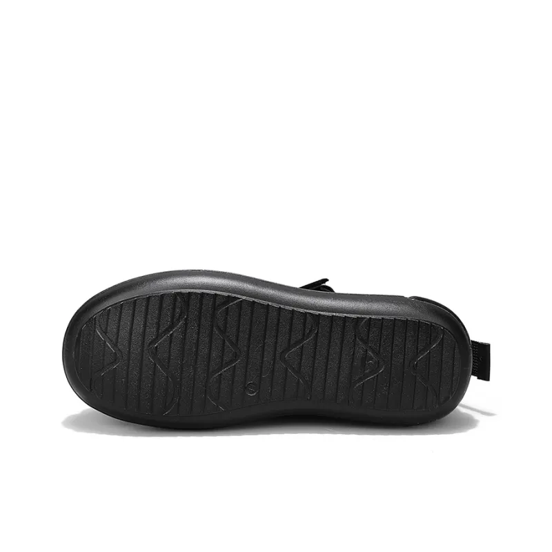 HUANQIU Short Snow Boots Men's Black-4