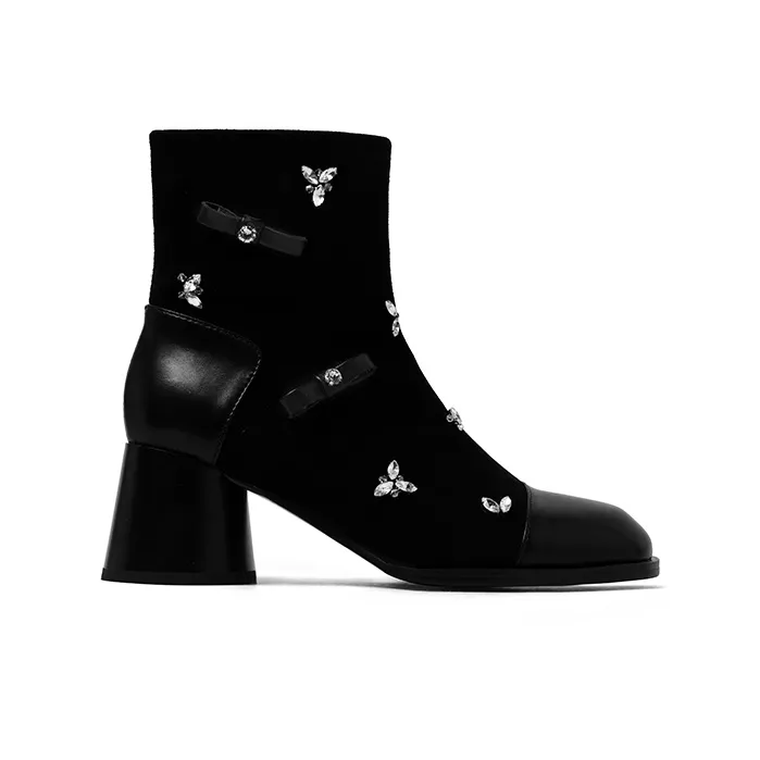 CAMEIDO Ankle Boots 6cm Women's Black-1