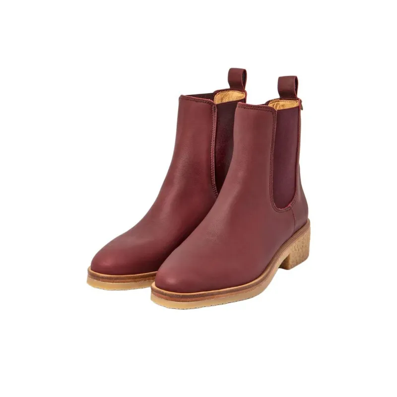 El Naturalista IRATI Short Chelsea Boots 4cm Women's Burgundy-1
