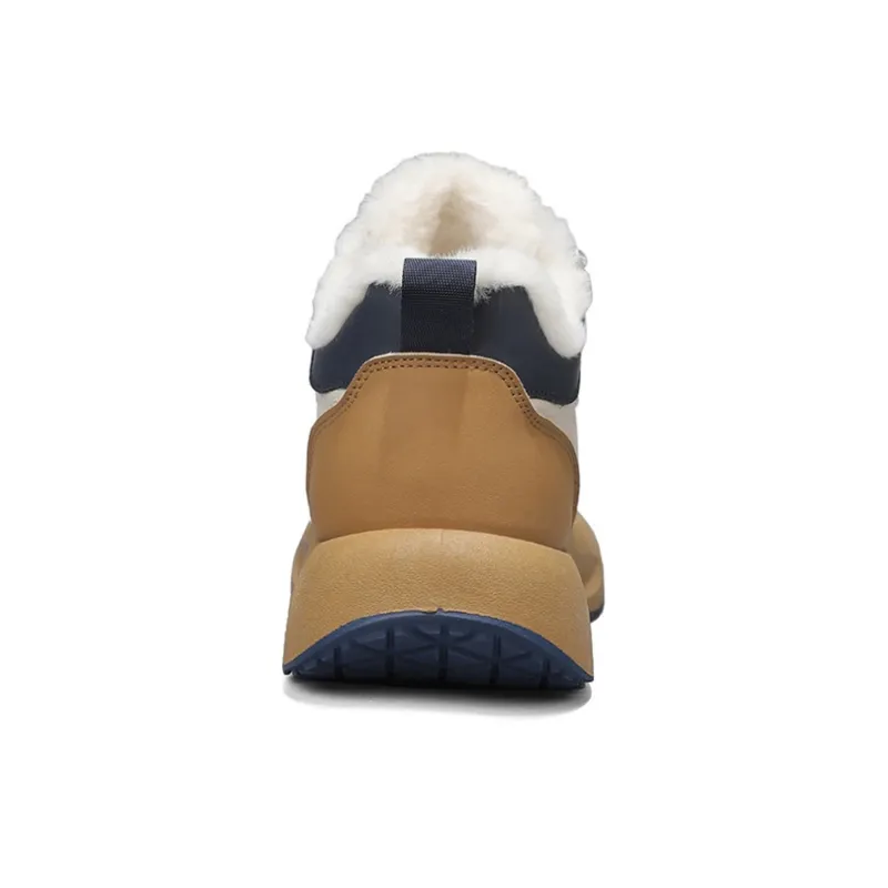 Warrior Short Snow Boots Men's Beige Brown Dark Blue-5