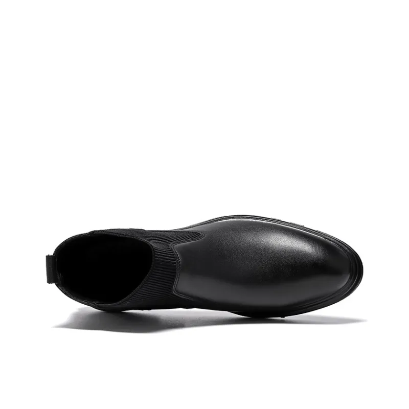Beidouniao Chelsea Boots Men's Black-1