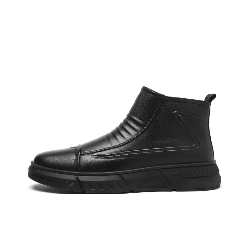 Mulinsen Cotton Boots Ankle Boots Approx. 4cm Men's-2