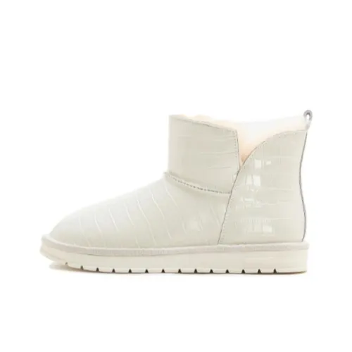 CAMEL Warm Crew Snow Boots Women's Ecru