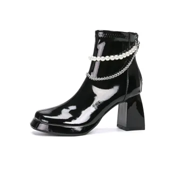 Zubumei Ankle Boots 7CM Women's Black