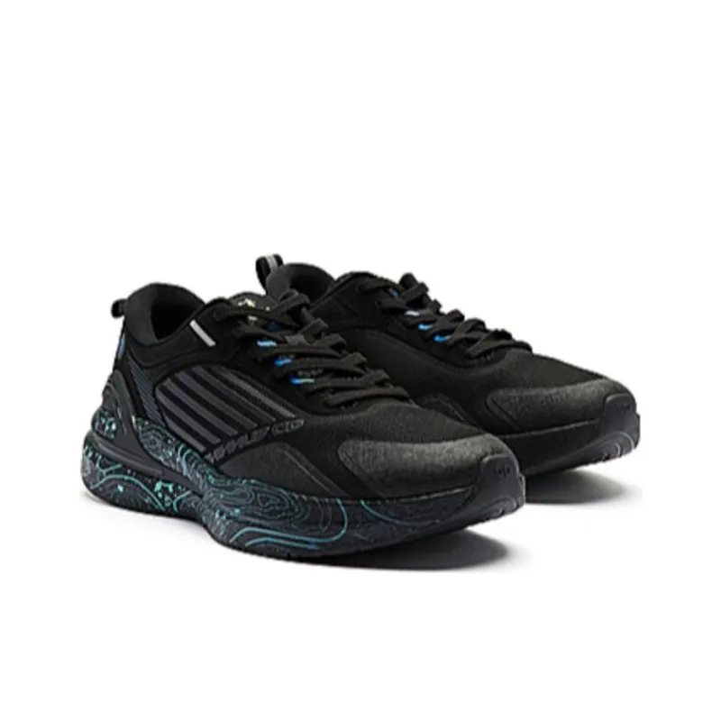 QIAODAN Boundless 5SE Cushioning Wear Resistant Low Top Casual Running Shoes Men's Black-3
