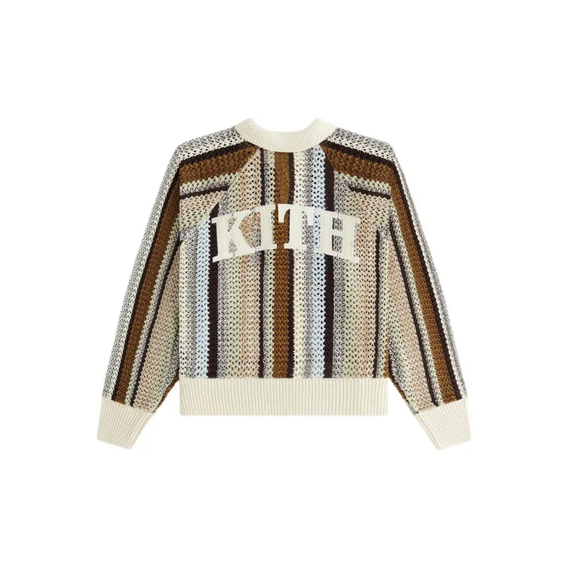 KITH FW24 Delivery II Emery Crochet Rugby Knitwear Women's Multicolor-1