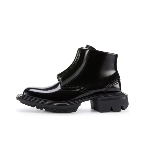 Untitlab 11 Reel Derbies Tall Black Ankle Boots Unisex Pitch Black