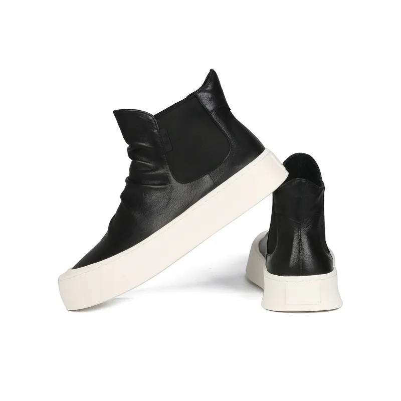 Thai Points Short Chelsea Boots Men's Black-2