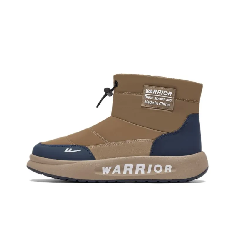 Warrior Warm And Wear Resistant Short Snow Boots Men's Khaki Blue-0
