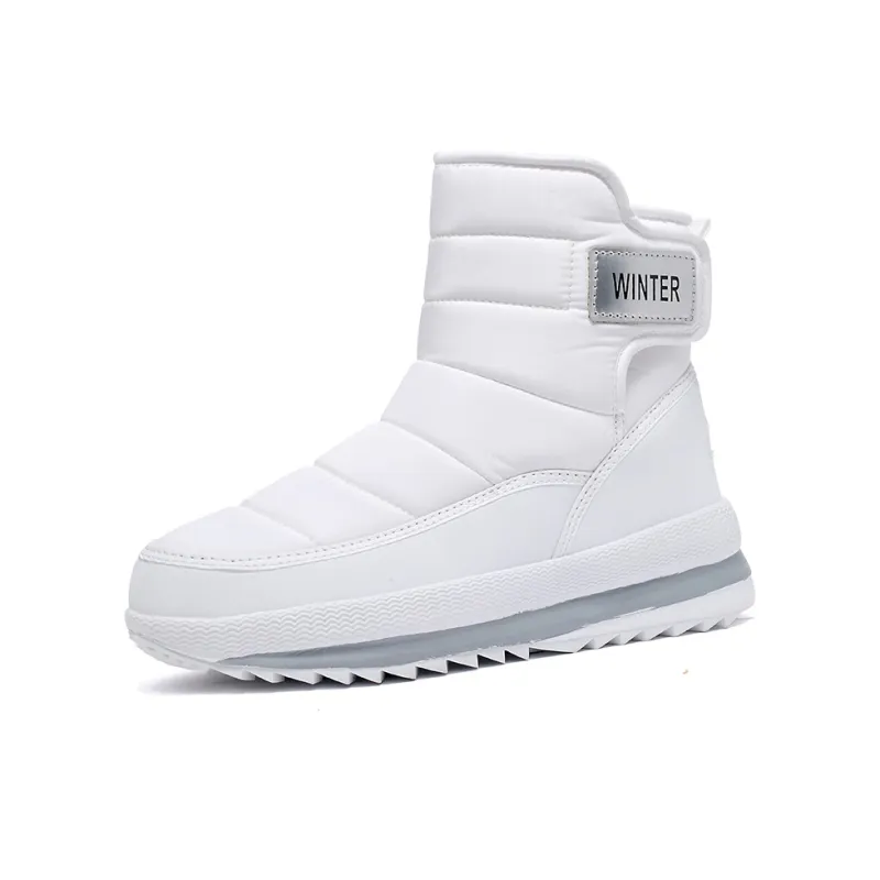 GNVA Warm Short Snow Boots Unisex White-2