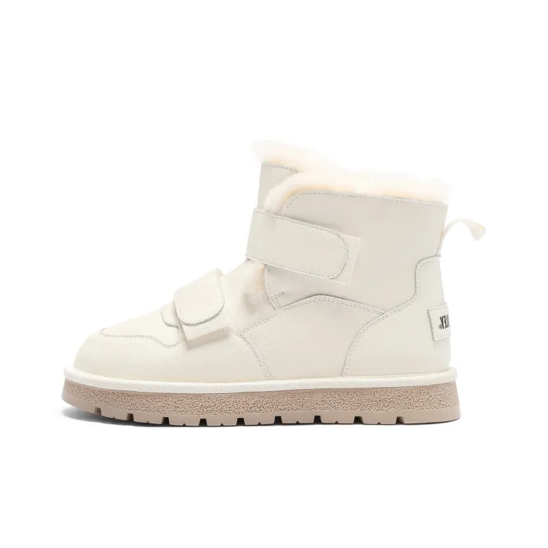 SMILEY Snow Boots Women's Ecru-0