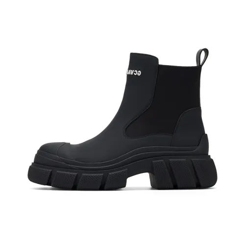 GG-CC Platform Height Increasing Cigarette Boot Short Fashion Chelsea Boots 5.5cm Women's