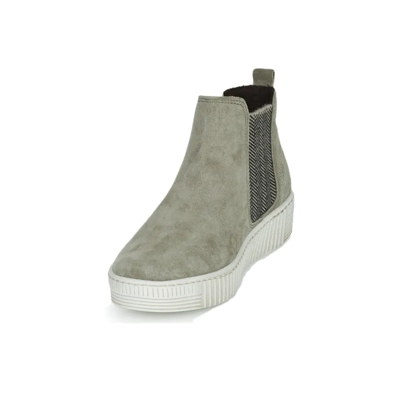 Gabor Short Chelsea Boots Women's Olive Green-1