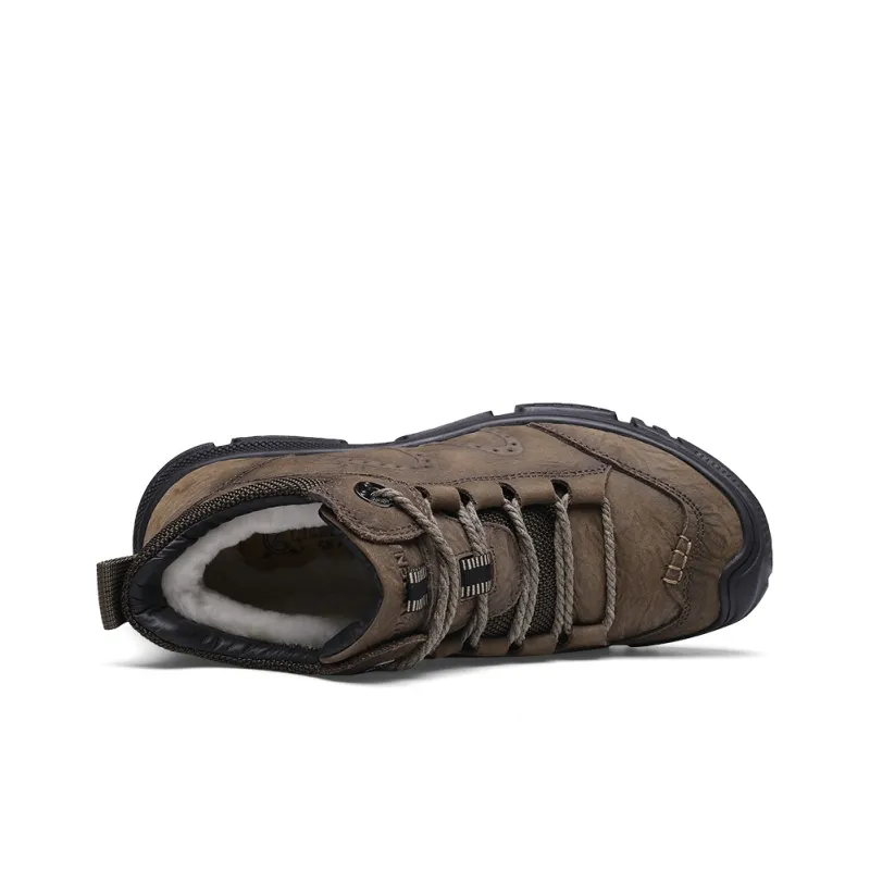 Strongman 3515 Men's Shoes Winter Warm Full Wool Outdoor Hiking Shoes Slip-Resistant Insulated Shoe-12