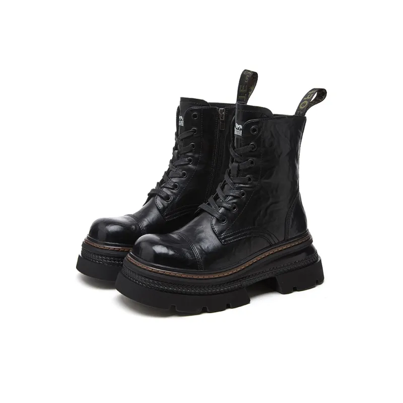 LONSDALE Knee High Martin Boot Women's Black-3