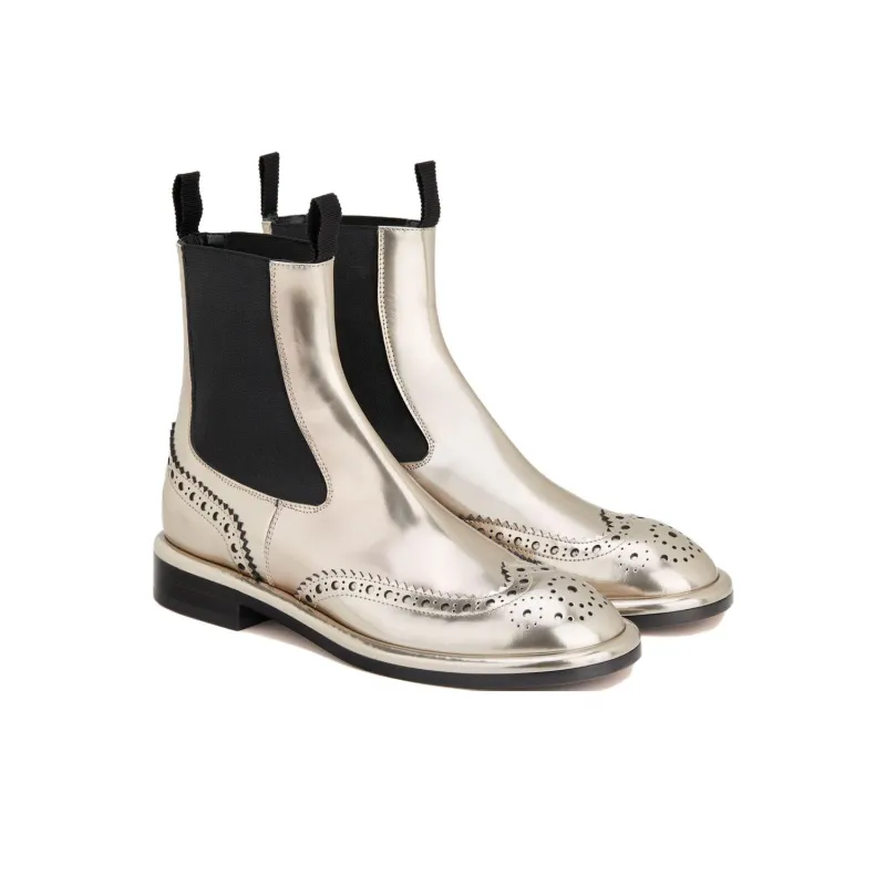 AGL Short Chelsea Boots 2.5cm Women's Gold-3