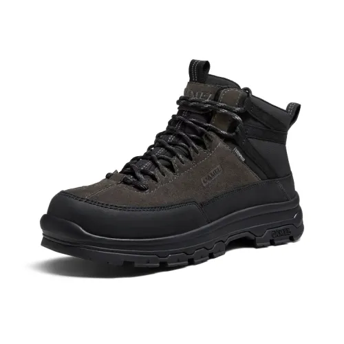 CAMEL Wear-Resistant Slip-Resistant Short Outdoor Boots Men's Black Umber