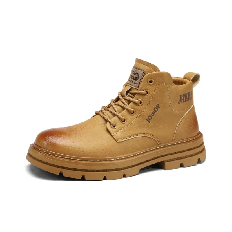 Abango Martin Boots Men Light Brown, Khaki, Black-1