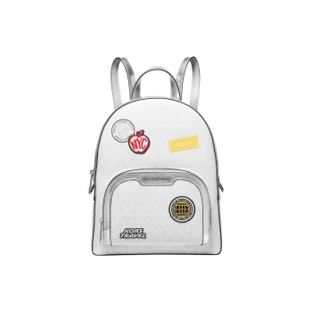 MICHAEL KORS Jaycee Coated Canvas Backpack Medium Size Unisex Optical White