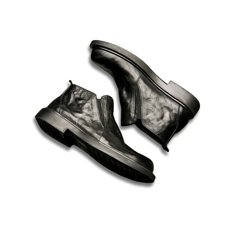 Brounvanm Ankle Boots Men Black/Chocolate/Coffee/Gray-9