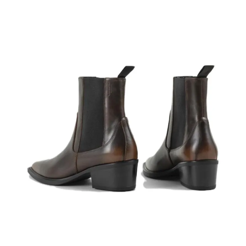 VAGABOND SHOEMAKERS KELSEY Short Chelsea Boots 4cm Women's Brown-3