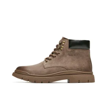 VICKI BROWN Jeans Abrasion Resistant Slip Resistant Ankle Length Outdoor Boots Men's Khaki
