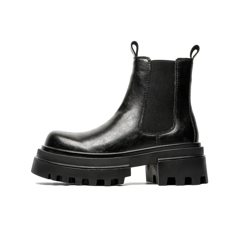 V ZERO FIVE Short Chelsea Boots Men's Black-0