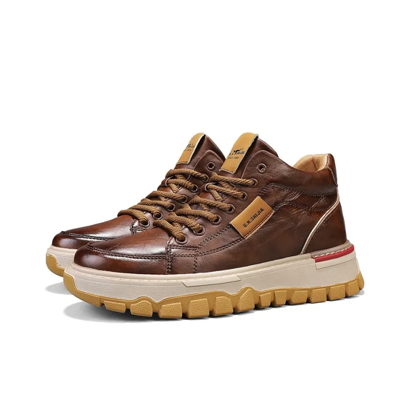 G.N.SHIJIA Short Martin Boot 5CM Men's-1