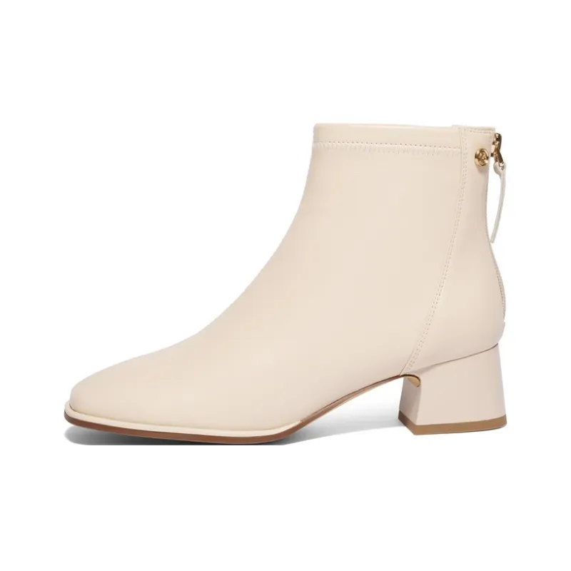 BELLE Ankle Boots 4.5CM Women's Black Beige-14