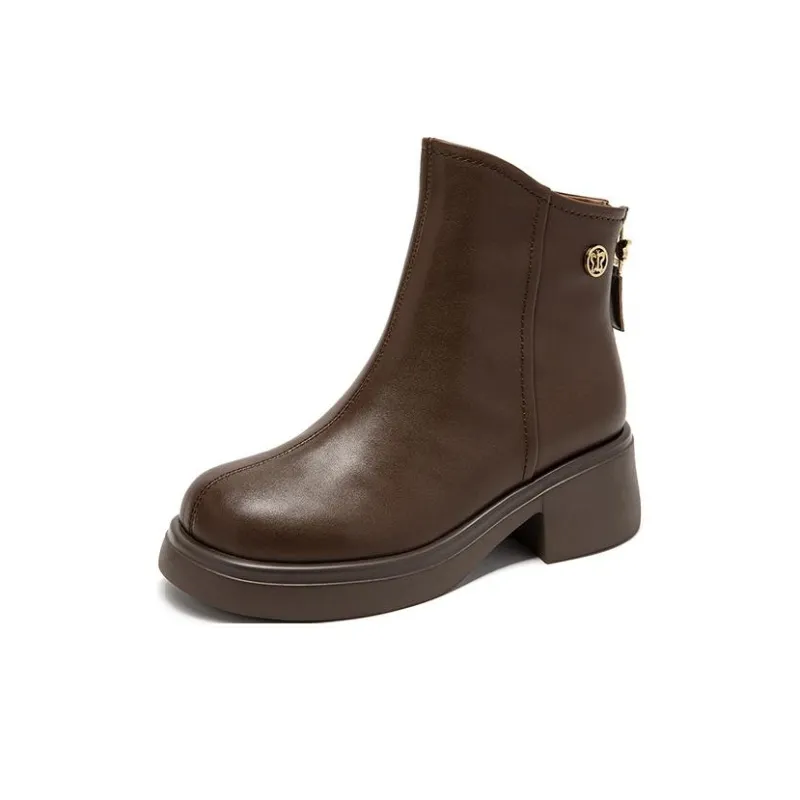 Satchi Ankle Boots 3cm Women's Brown-0