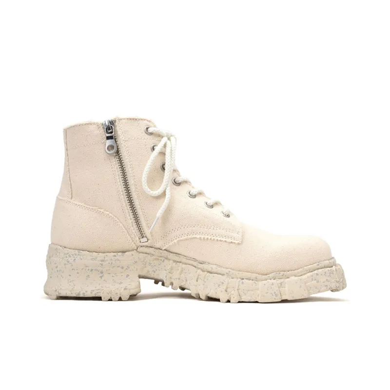 MIHARA YASUHIRO Vintage Like Sole Ankle Boots Unisex White-1