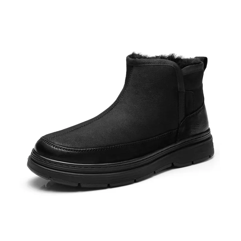 Strongman 3515 Snow Boots Men's Black Soil Yellow-0