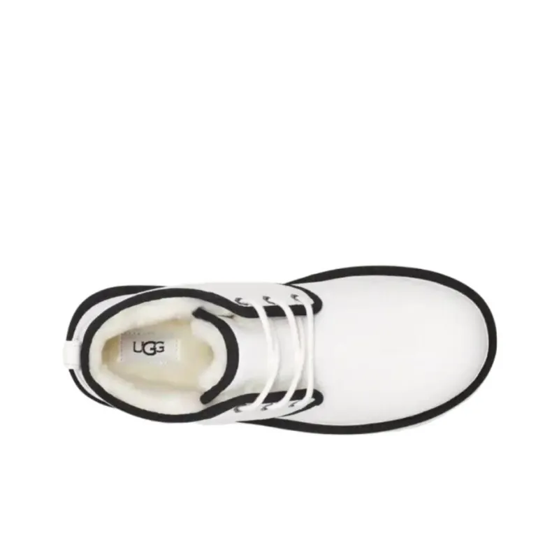 UGG Neumel Leather Boot White Black-4