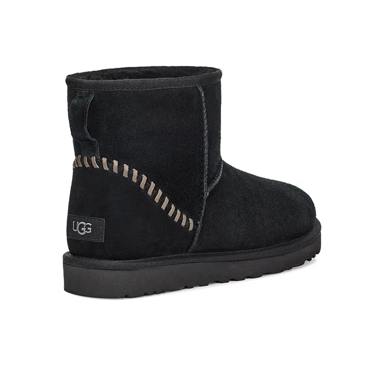 UGG Classic Mini Deco Suede Boot 'Black'-3