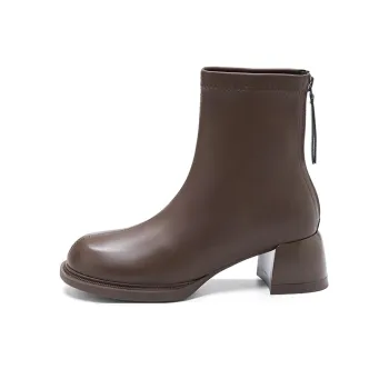DAPHNE Ankle Boots Women's Fleece Lined Black/Fleece Lined Brown