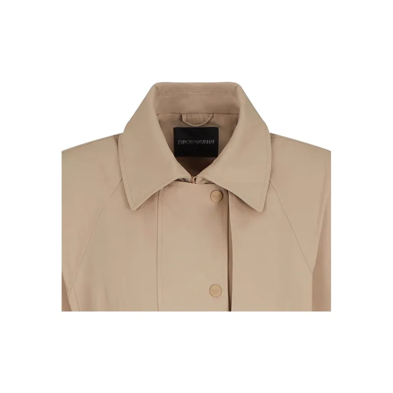 EMPORIO ARMANI Trench Coat With Belt In Water repellent Technical Cotton-4
