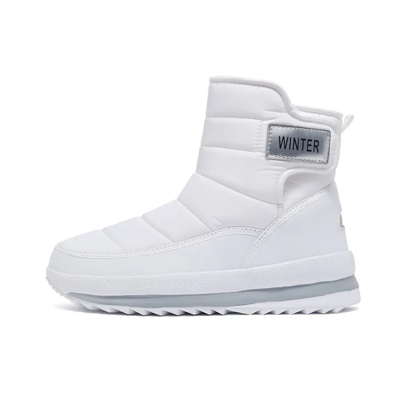GNVA Warm Short Snow Boots Unisex White-0