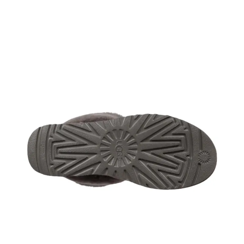 UGG Classic Mini Fluff Quilted Boot Fleece Lined Gray Brown Women's-5