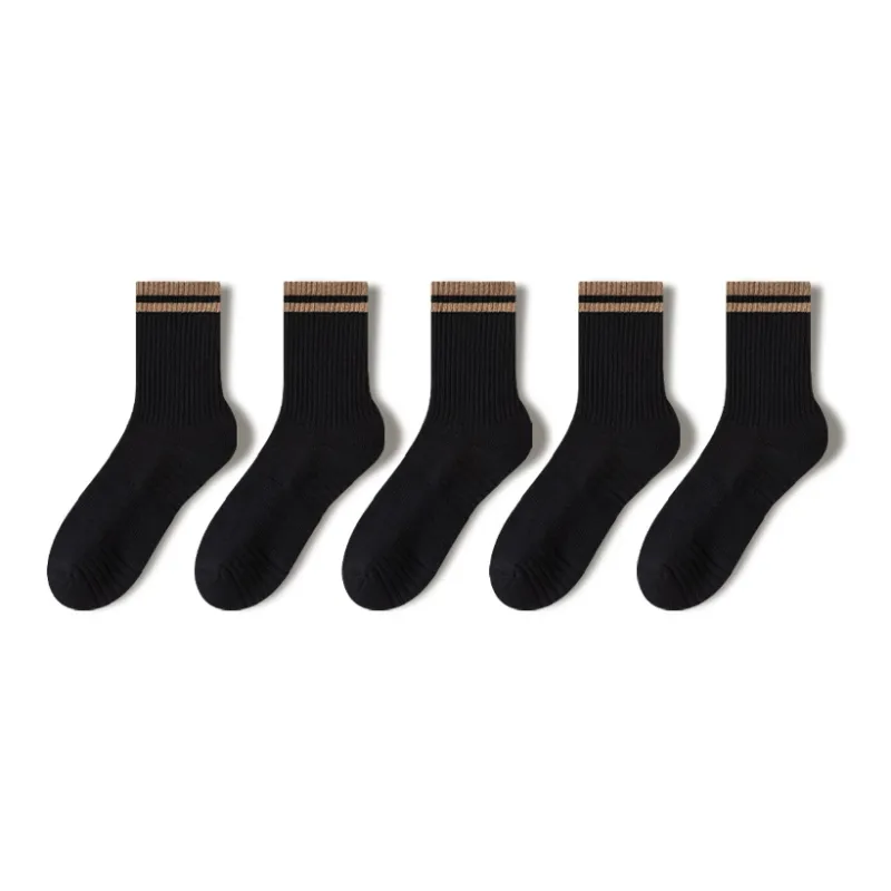 YINSHILIANGPIN Mid Calf Socks Men's 5 Pack-7