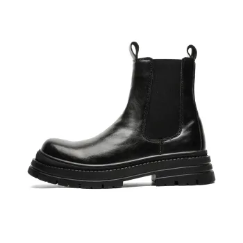 PAVEA Short Chelsea Boots Men's Black
