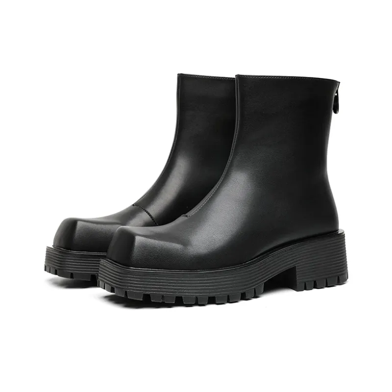 ZUWUDONG Ankle Boots Men's Black-4