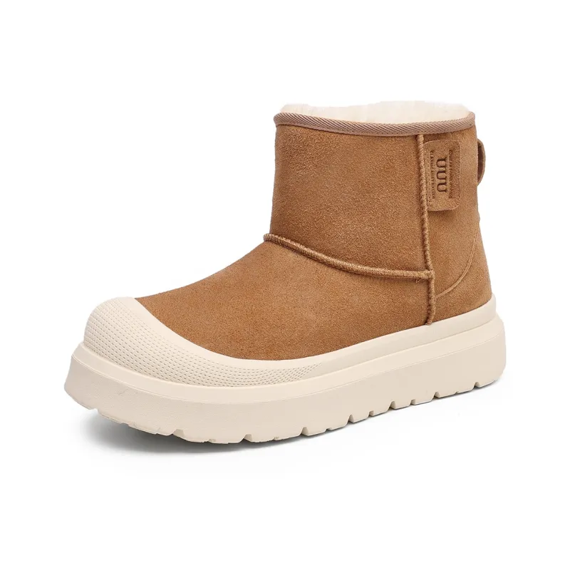 FAPAI Water Resistant Wear Resistant Cushioning Height Increasing Slip Resistant Coverage Short Snow Boots Unisex-2