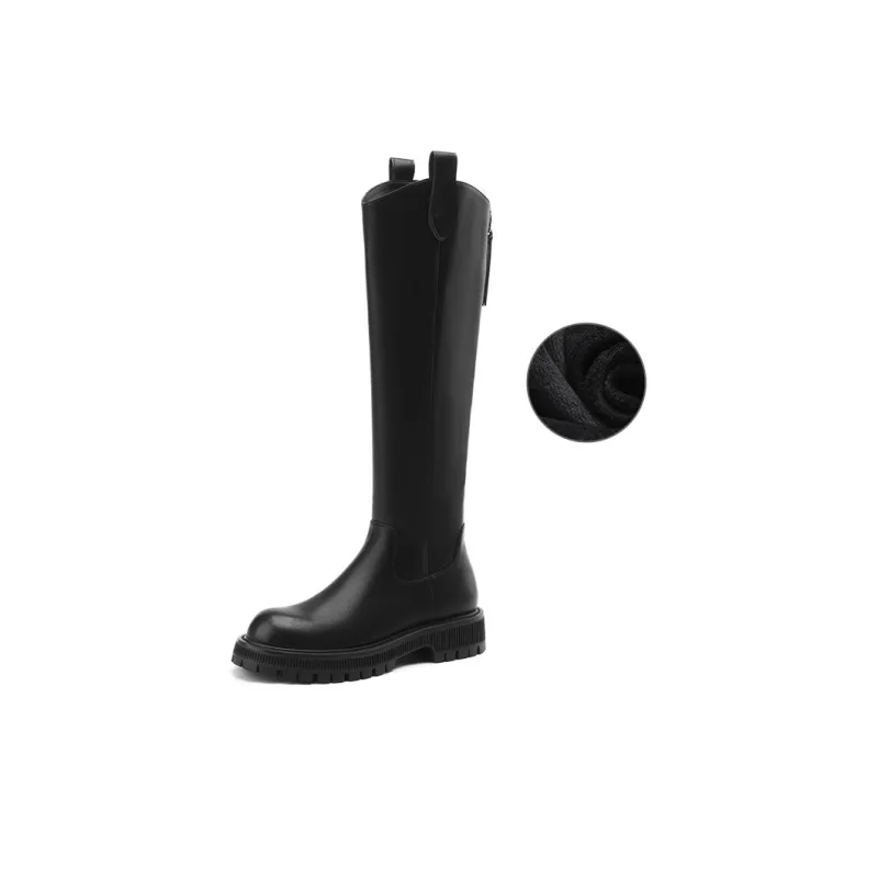 JOSINY Knee-high Boots 4cm Women's Black-6