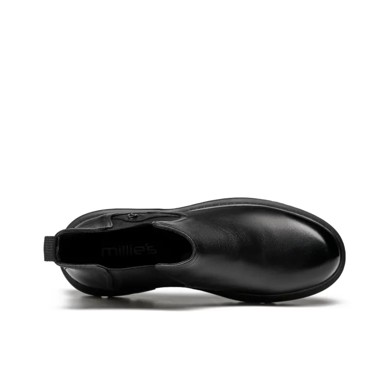MILLIE'S Short Chelsea Boots Men's Black-3