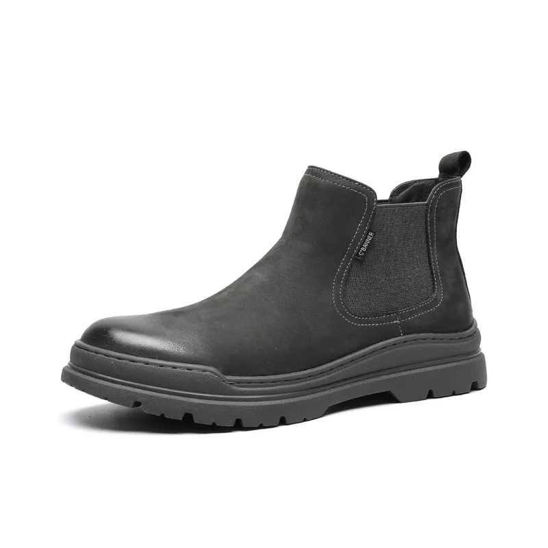 C°BANNER Ankle Length Chelsea Boots Men's Gray-1