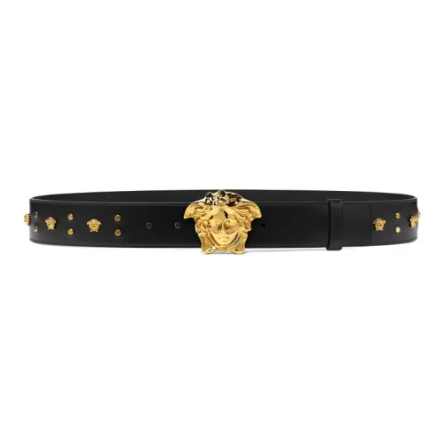 VERSACE La Medusa Studded Leather Belt